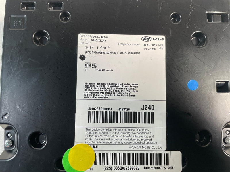 Load image into Gallery viewer, 2024-2025 HYUNDAI SANTA FE DASHBOARD RADIO AUDIO CONTROL MODULE UNIT # 106922
