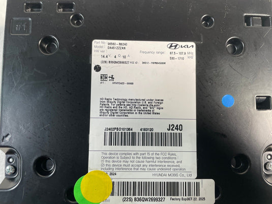 2024-2025 HYUNDAI SANTA FE DASHBOARD RADIO AUDIO CONTROL MODULE UNIT