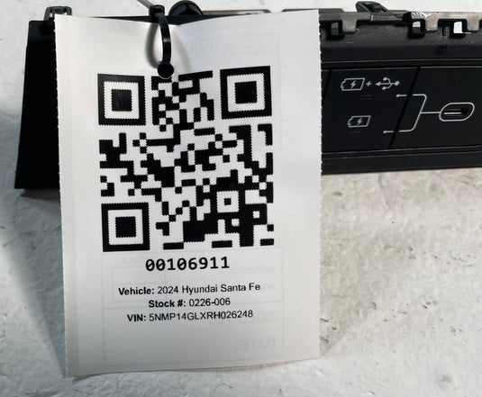 2024 - 2025 HYUNDAI SANTA FE WIRELESS CHARGER 961A0-P6100-NNB