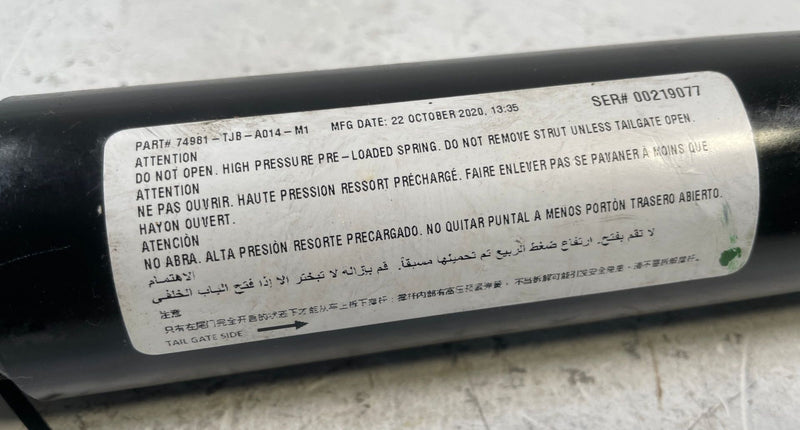 Load image into Gallery viewer, 2019 - 2025 ACURA RDX REAR LIFTGATE RIGHT SIDE LIFT CYLINDER STRUT 2.0L # 109704
