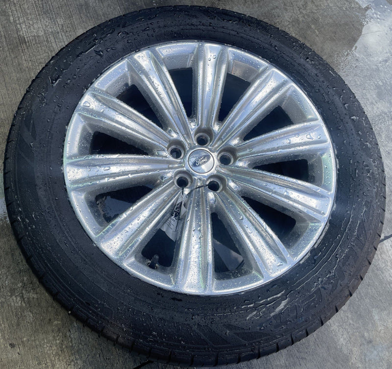 Load image into Gallery viewer, FORD EXPLORER 20x8 10 STRAIGHT SPOKE ALLOY WHEEL RIM W/TIRE 2020-2025 # 111109
