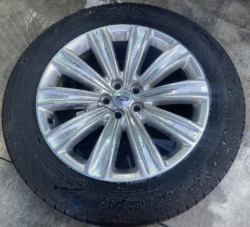 Load image into Gallery viewer, FORD EXPLORER 20x8 10 STRAIGHT SPOKE ALLOY WHEEL RIM W/TIRE 2020-2025 # 111109
