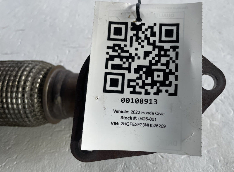 Load image into Gallery viewer, 22-24 HONDA CIVIC FRONT GAS ENGINE EXHAUST INTERMEDIATE TUBE PIPE 2.0L # 108913
