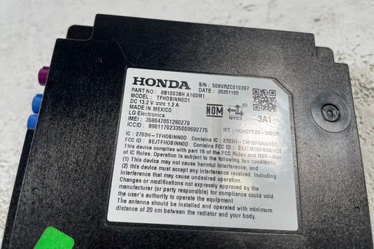 2025 - 2026 ACURA ADX TELEMATICS COMMUNICATION CONTROL MODULE UNIT