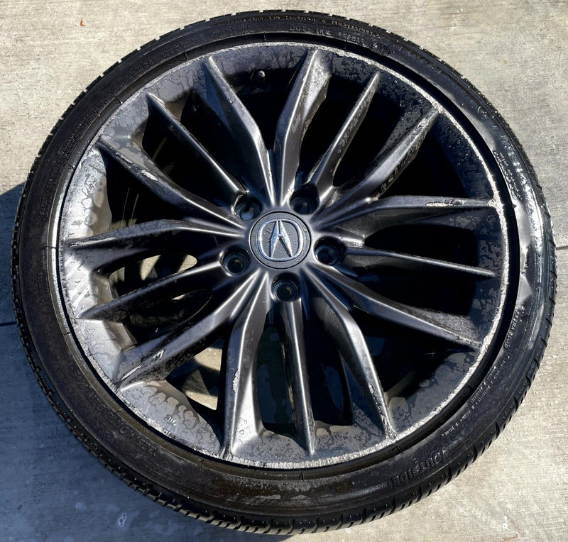 Load image into Gallery viewer, ACURA ILX 18x7-1/2 15 SPOKE CHARCOAL ALLOY WHEEL W/TIRE (ONLY#1) 19-22 # 107088
