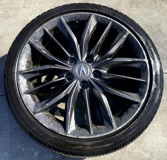 ACURA ILX 18x7-1/2 15 SPOKE CHARCOAL ALLOY WHEEL W/TIRE (ONLY#1) 19-22 # 107088