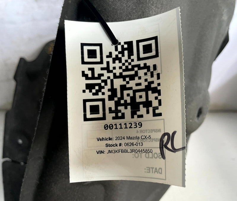 Load image into Gallery viewer, 17-25 MAZDA CX-5 REAR LEFT QUARTER WHEELHOUSE LINER SPLASH SHIELD GUARD # 111239
