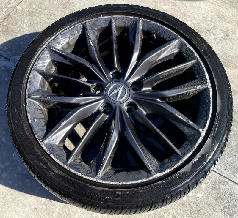 Load image into Gallery viewer, ACURA ILX 18x7-1/2 15 SPOKE CHARCOAL ALLOY WHEEL W/TIRE (ONLY#1) 19-22 # 107088
