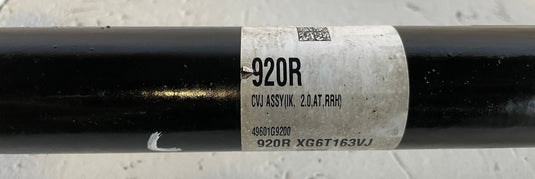 19-26 GENESIS G70 REAR RIGHT PASSENGER SIDE AXLE SHAFT 49601-G9200 2.0L
