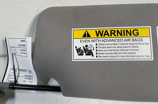2025-2026 ACURA ADX FRONT LEFT DRIVER SIDE SUN VISOR SUNVISOR GREY
