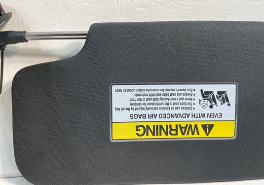 2016-2022 ACURA ILX FRONT RIGHT PASSENGER SIDE SUNVISOR SUN VISOR BLACK