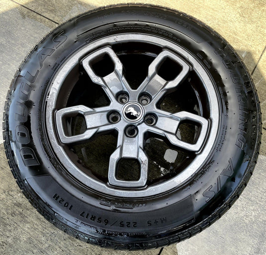 FORD BRONCO SPORT 17x7J ET37.5 5 SPOKE ALLOY WHEEL RIM W/TIRE 2021-2025 