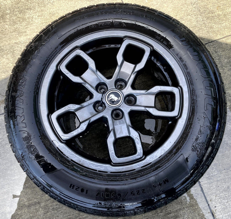 Load image into Gallery viewer, FORD BRONCO SPORT 17x7J ET37.5 5 SPOKE ALLOY WHEEL RIM W/TIRE 2021-2025 # 111619
