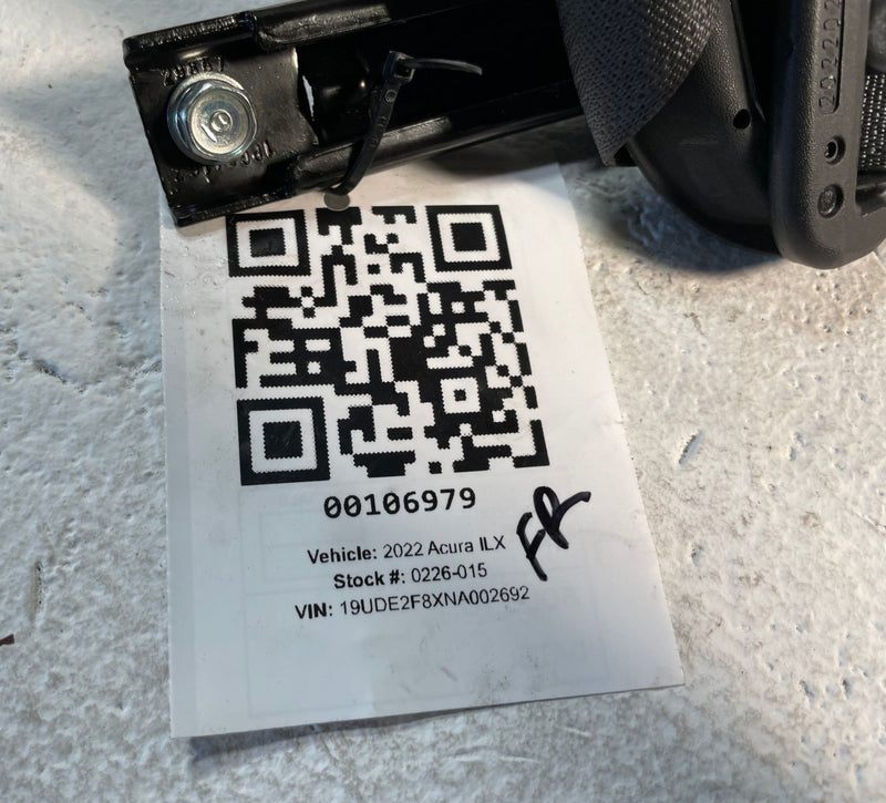 Load image into Gallery viewer, 2016-2022 ACURA ILX FRONT RIGHT PASSENGER SIDE SEAT BELT RETRACTOR BLACK #106979
