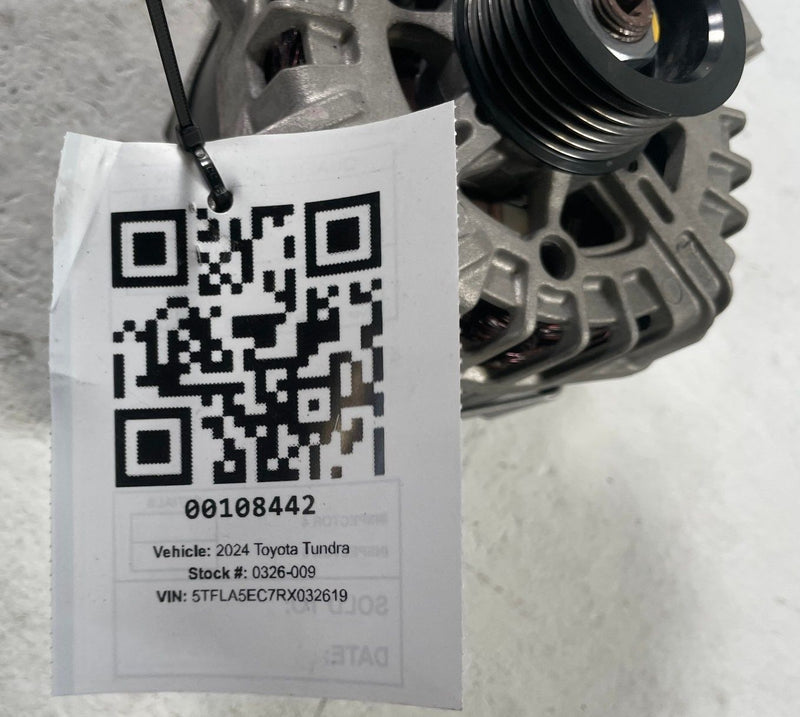 Load image into Gallery viewer, 2022 - 2026 TOYOTA TUNDRA ENGINE ALTERNATOR GENERATOR 180 AMP 3.4L # 108442
