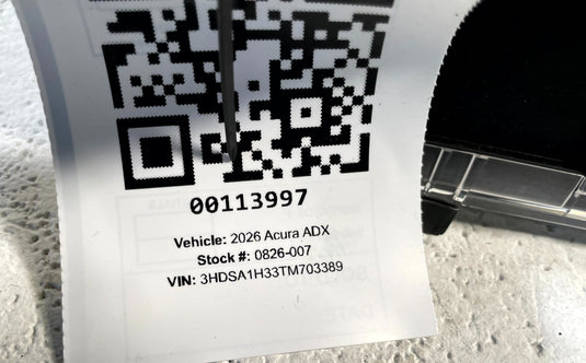 2025-2026 ACURA ADX DASH SPEEDOMETER INSTRUMENT GAUGE CLUSTER 1K MILES