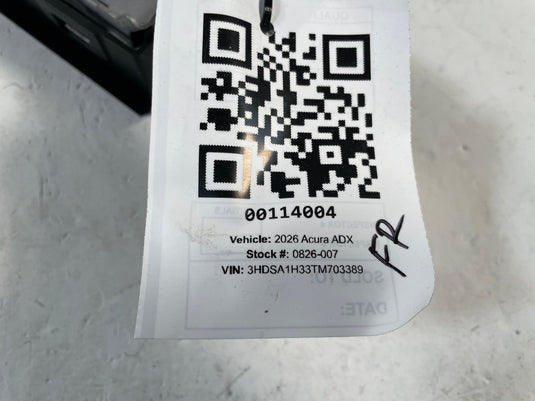 2025-2026 ACURA ADX FRONT RIGHT SIDE DASH DASHBOARD KNEE AIRBAG AIR BAG