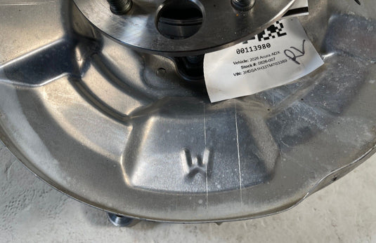 2025-2026 ACURA ADX REAR LEFT DRIVER SIDE SPINDLE KNUCKLE HUB ASSEMBLY