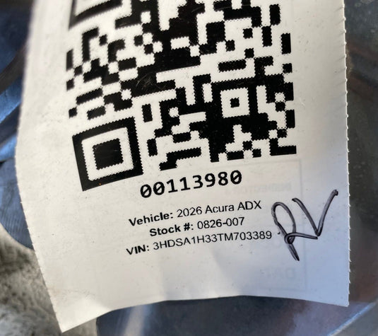 2025-2026 ACURA ADX REAR LEFT DRIVER SIDE SPINDLE KNUCKLE HUB ASSEMBLY