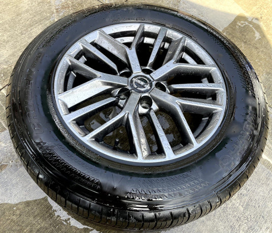 NISSAN ROGUE S 17x7-1/2 15 SPOKE SILVER ALLOY WHEEL RIM W/TIRE 2021-2025 
