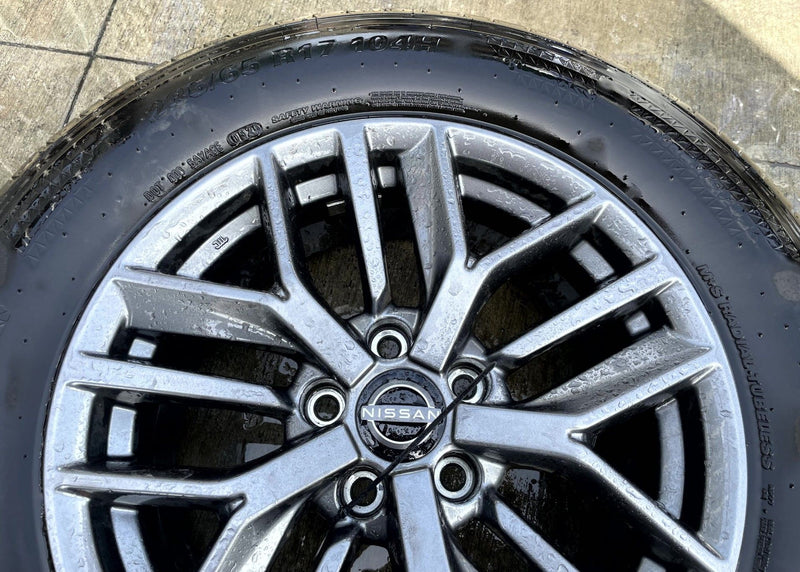 Load image into Gallery viewer, NISSAN ROGUE S 17x7-1/2 15 SPOKE SILVER ALLOY WHEEL RIM W/TIRE 2021-2025 #111709
