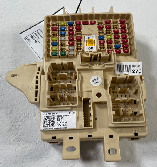 2022 GENESIS G70 DASH CABIN FUSE RELAY JUNCTION BLOCK BOX 91953-G9230