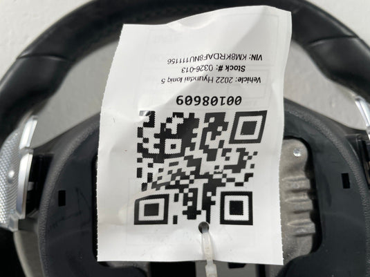 2022-2024 HYUNDAI IONIQ 5 STEERING COLUMN WHEEL LEATHER W/ SWITCH BLACK