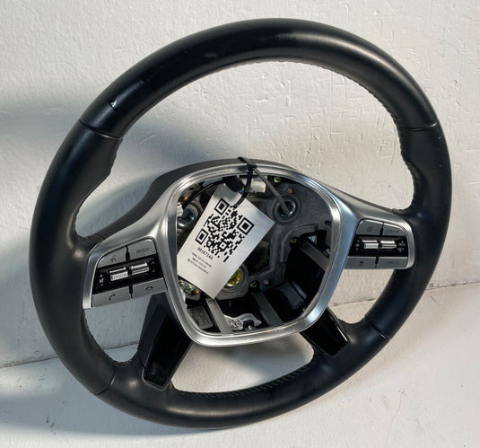 2020-25 KIA TELLURIDE STEERING WHEEL BLACK LEATHER W/ CONTROL SWITCHES 