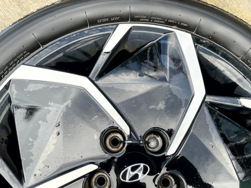 Load image into Gallery viewer, HYUNDAI IONIQ 5 19x7.5 GLOSS BLACK ALLOY WHEEL RIM W/TIRE (ONLY#1) 22-24 #114108
