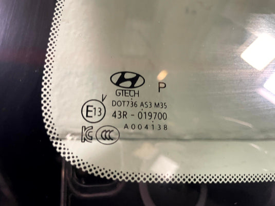 2024-2026 HYUNDAI SANTA FE REAR RIGHT PASSENGER SIDE QUARTER WINDOW GLASS 111305