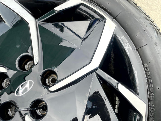 HYUNDAI IONIQ 5 19x7.5 GLOSS BLACK ALLOY WHEEL RIM W/TIRE (ONLY#1) 22-24 #114112
