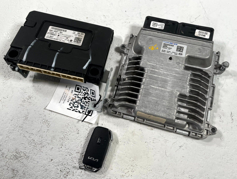 Load image into Gallery viewer, 2022 KIA TELLURIDE ENGINE &amp; BODY CONTROL MODULE ECM BCM W/ KEY FOB # 112724
