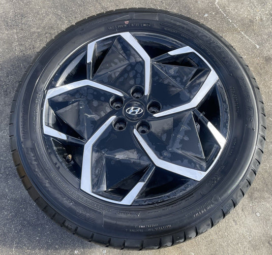 HYUNDAI IONIQ 5 19x7.5 GLOSS BLACK ALLOY WHEEL RIM W/TIRE (ONLY