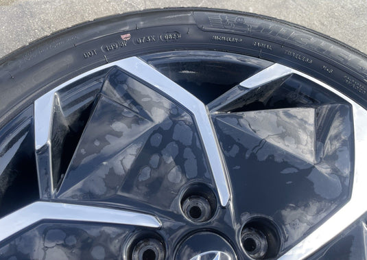 HYUNDAI IONIQ 5 19x7.5 GLOSS BLACK ALLOY WHEEL RIM W/TIRE (ONLY#1) 22-24 #107314