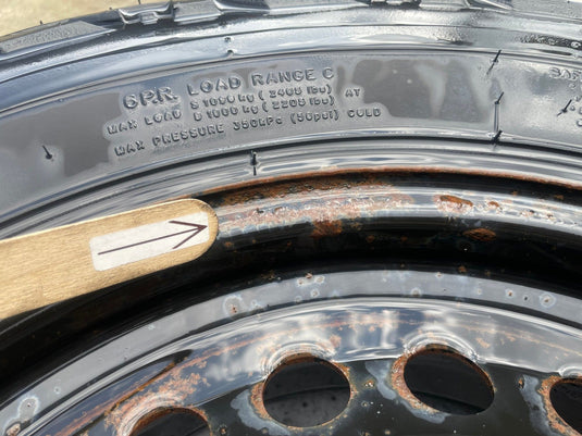 JEEP GLADIATOR 17X7.5 STEEL 20 HOLES SPARE TIRE WHEEL RIM W/TIRE 20-25