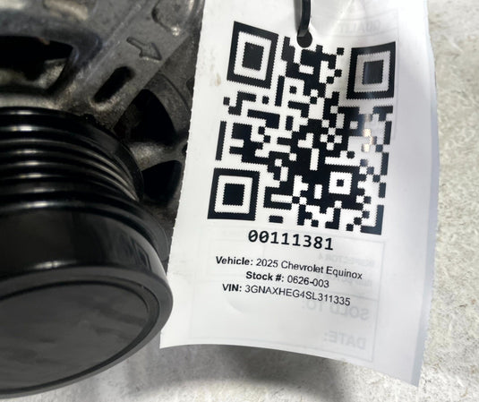 2025 CHEVROLET EQUINOX ENGINE ALTERNATOR GENERATOR 130A 14V 43K MILES