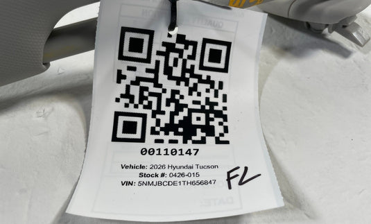2022-2026 HYUNDAI TUCSON SEL FRONT LEFT DRIVER SUNVISOR SUN VISOR GRAY