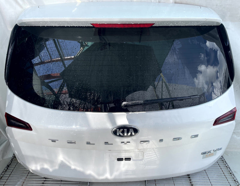Load image into Gallery viewer, KIA TELLURIDE TRUNK LID DECK TAIL GATE HATCH ASSEMBLY WHITE (GWP) 20-25 # 114380
