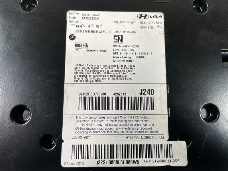 Load image into Gallery viewer, 2024-2025 HYUNDAI SANTA FE DASHBOARD RADIO AUDIO CONTROL MODULE UNIT # 112074
