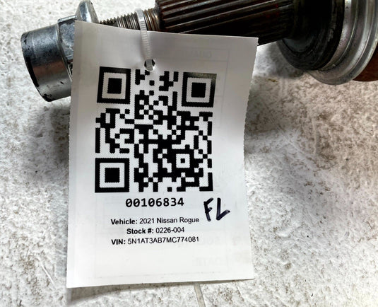2021 NISSAN ROGUE FRONT LEFT DRIVER SIDE AXLE SHAFT HALFSHAFT