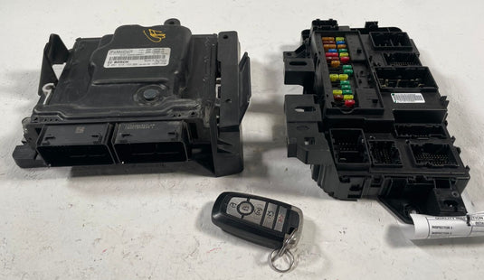 17-19 FORD MUSTANG ENGINE & BODY COMPUTER CONTROL MODULE W/ KEY FOB 2.3L