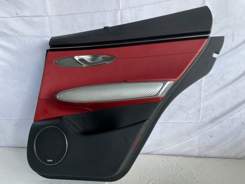 Load image into Gallery viewer, 2022-2025 GENESIS GV70 REAR RIGHT INNER DOOR TRIM COVER PANEL RED/BLACK # 107555
