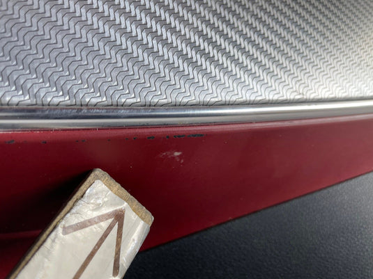 2022-2025 GENESIS GV70 REAR RIGHT INNER DOOR TRIM COVER PANEL RED/BLACK