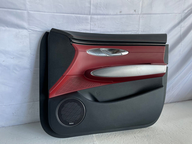 Load image into Gallery viewer, 2022-2025 GENESIS GV70 FRONT RIGHT INNER DOOR TRIM COVER PANEL RED/BLACK #107552
