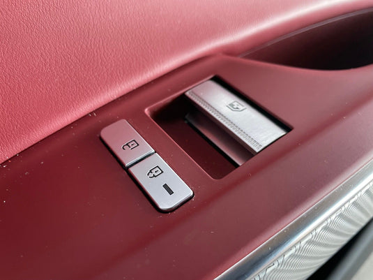 2022-2025 GENESIS GV70 FRONT RIGHT INNER DOOR TRIM COVER PANEL RED/BLACK