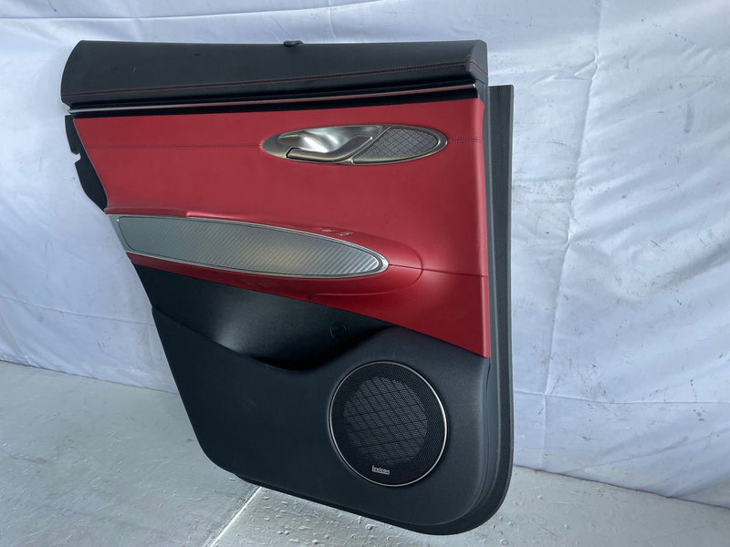 Load image into Gallery viewer, 2022-2025 GENESIS GV70 REAR LEFT INNER DOOR TRIM COVER PANEL RED/BLACK # 107556
