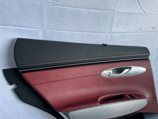 2022-2025 GENESIS GV70 REAR LEFT INNER DOOR TRIM COVER PANEL RED/BLACK