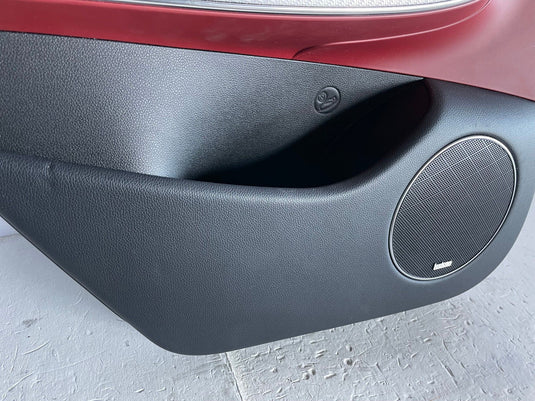 2022-2025 GENESIS GV70 REAR LEFT INNER DOOR TRIM COVER PANEL RED/BLACK