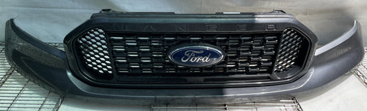 FORD RANGER XLT FRONT BUMPER COVER GRILLE W/O SENSORS GRAY (M7) 19-23