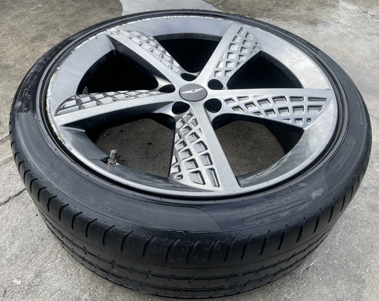 GENESIS GV70 21X9 5 SPOKE WHEEL RIM W/TIRE SILVER (ONLY#1) 2022-2025 # 107615